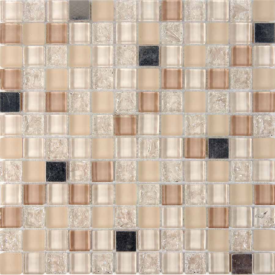 Мозаика из мрамора и стекла PIXEL Mosaic PIX716 сетка 300х300x8мм
