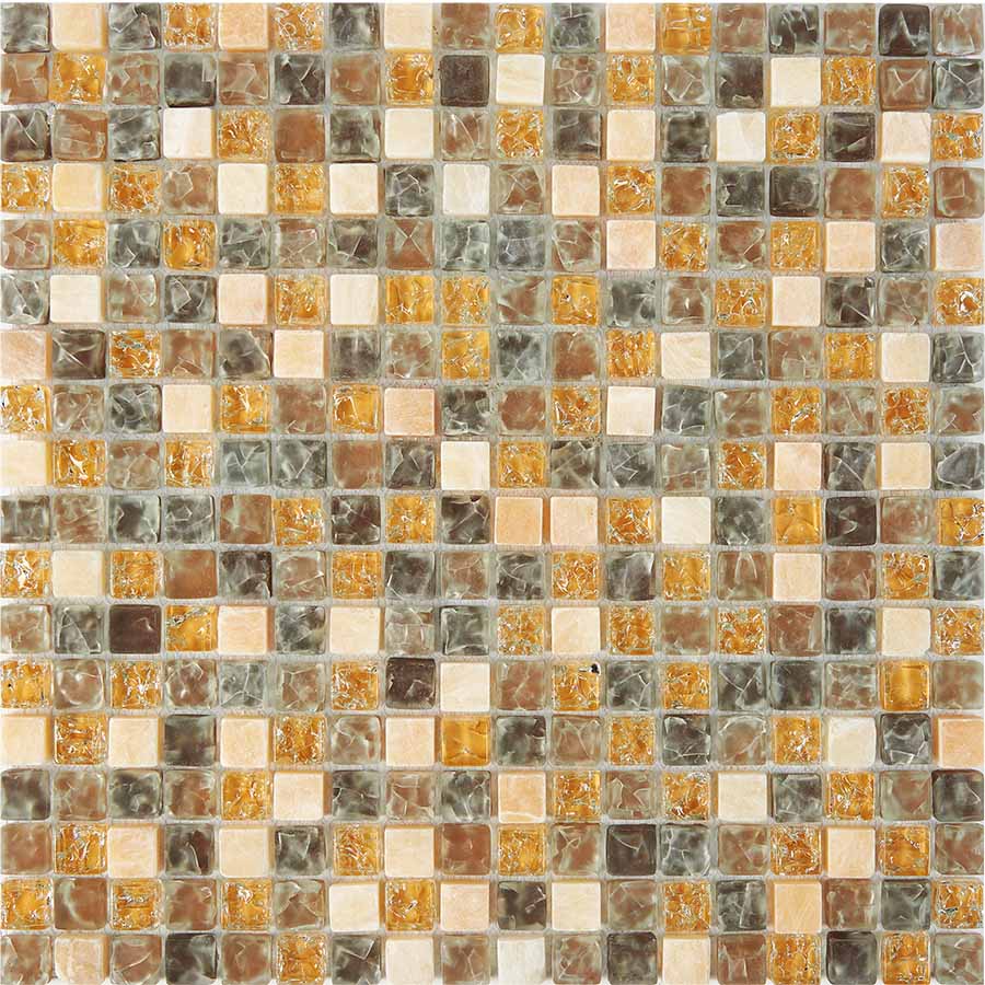 Мозаика из оникса и стекла PIXEL Mosaic PIX704 сетка 300х300x8мм