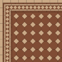 Метлахская восьмиугольная плитка Red Octagon 10,6x10,6см Original Style