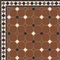 Метлахская восьмиугольная плитка Red Octagon 10,6x10,6см Original Style