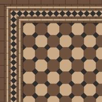 Метлахская восьмиугольная плитка Brown Octagon 15,1x15,1см Original Style