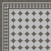 Метлахская восьмиугольная плитка Grey Octagon 15,1x15,1см Original Style