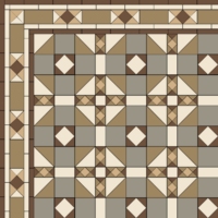 Метлахская квадратная плитка Grey Square 15,1х15,1см Original Style