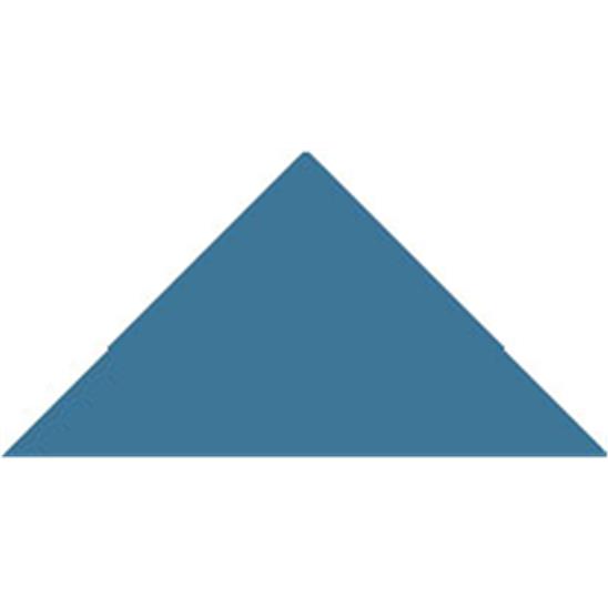 Метлахская треугольная плитка Pugin Blue Triangle 5,2х5,2х7,3см Original Style