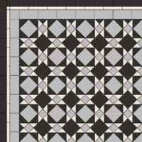 Метлахская прямоугольная плитка Black Rectangle 5,3х15,1см Original Style