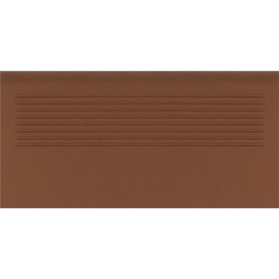 Метлахская плитка ограничитель ступени с насечками Red 7,5х15,1см Original Style