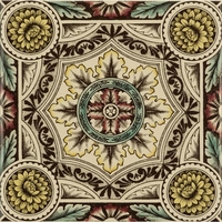 Декоративная плитка Artworks Symmetrical Floral Pattern on Colonial White 15,2х15,2см Original Style