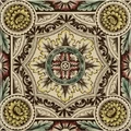 Декоративная плитка Artworks Symmetrical Floral Pattern on Colonial White 15,2х15,2см Original Style