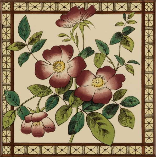 Декоративная плитка Artworks Sweetbriar on Colonial White 15,2х15,2см Original Style
