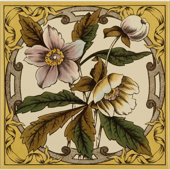 Декоративная плитка Artworks Windflower on Colonial White 15,2х15,2см Original Style