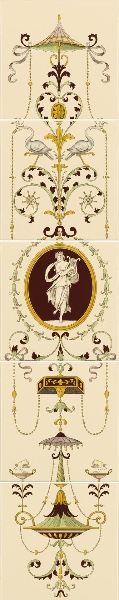 Керамическое панно Cameo Carousel компл. из 5 плиток 15,2х15,2см Original Style