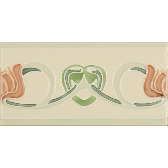 Керамический бордюр ручная роспись Lotus Flower Border, 7,6х15,2см Original Style
