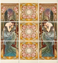 Керамическая плитка Alphonse Mucha Evening Reverie 15,2х15,2см Original Style