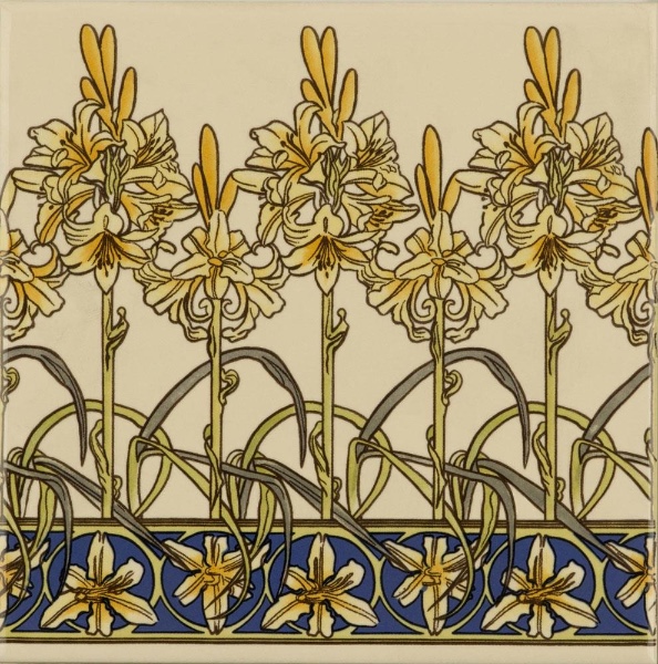Керамическая плитка Alphonse Mucha Orchid 15,2х15,2см Original Style