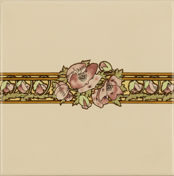 6060B Керамическая плитка Бордюр Nocturnal Slumber border tile 152 x 152 x 7мм, Original Style