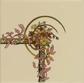 6066B Керамическая плитка Элемент угловой Spring on Brillian White RH corner tile 152x152 x7, Original Style