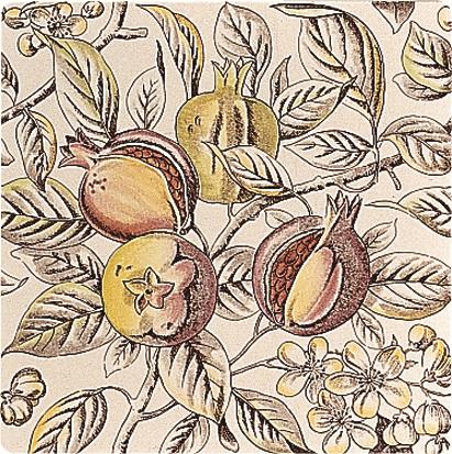 Декоративная плитка Artworks Pomegranate on Colonial White 15,2х15,2см Original Style