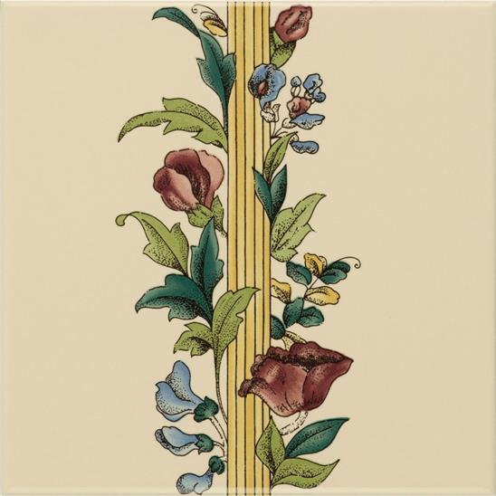 Керамический бордюр Artworks Poppy And Wheatsheaf 15,2х15,2см Original Style