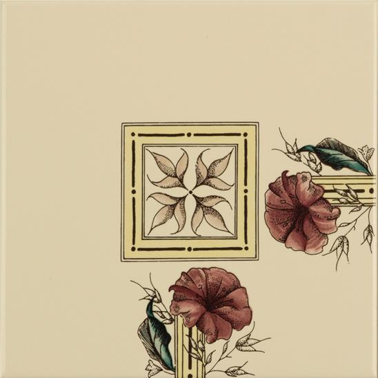 Угловой элемент Artworks Plant & Urn corner tile 15,2х15,2см Original Style