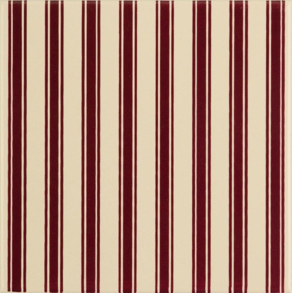 F9030B Керамическая настенная плитка Burgundy on Colonial White, 15,2х15,2 см, Original Style