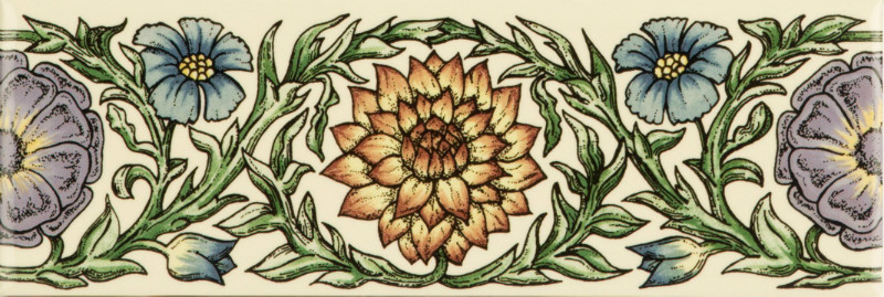 Керамический бордюр Artworks Knot Garden on Colonial White 5х15,2см Original Style