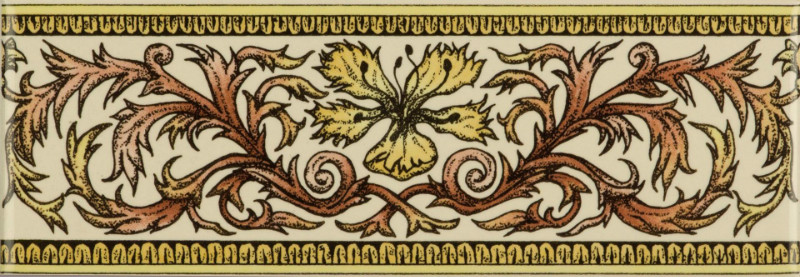 Керамический бордюр Artworks Autumn Foliage on Colonial White  5х15,2см Original Style