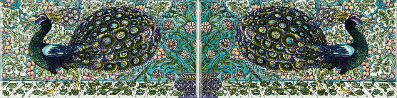 Бордюр узорный William De Morgan Peacock Border компл. 2 шт.  7,6х15,2см Original Style