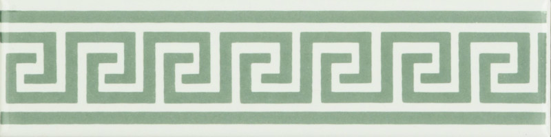 Керамический бордюр Artworks Greek Key Jade Breeze 4х15,2см Original Style