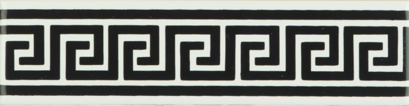 Керамический бордюр Artworks Greek Key jet Black 4х15,2см Original Style