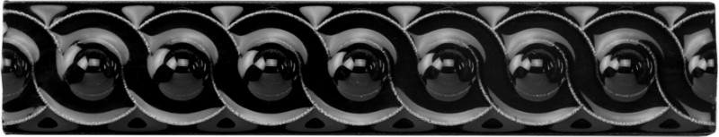 N9923 Керамический бордюр Scroll Jet Black 2,9х15,2см Original Style