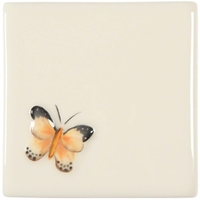 Керамическая плитка Winchester Classic Decoratives Copper Butterfly On Off White 10,5х10,5 см