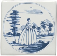 Керамическая плитка Winchester Classic Decoratives Lady with Mansion In a landscape 12,7х12,7 см