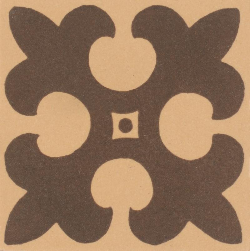 Метлахская узорная плитка GORDON Brown on Buff 5,3х5,3см Original Style