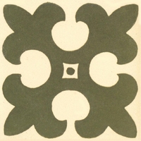 Метлахская узорная плитка GORDON Pale Green on White 5,3х5,3см Original Style