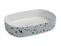 Раковина накладная ISVEA Terrazzo 10NF65055SV-2L-TRZ цветная матовая 550х360х120мм
