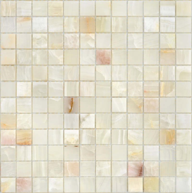 Мозаика из оникса Onice Jade Bianco POL сетка 29,8х29,8см