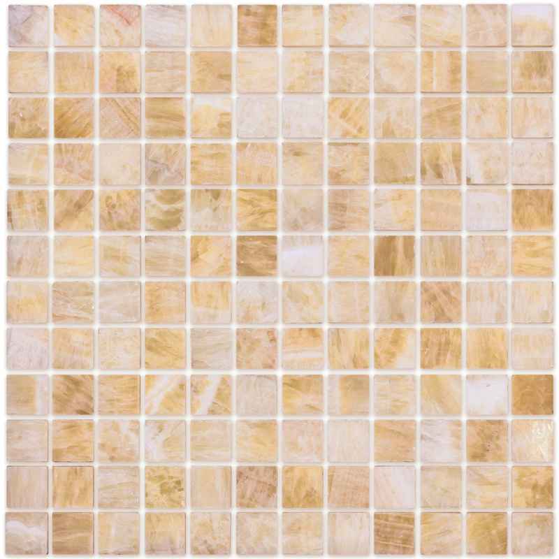Мозаика из оникса Onice beige POL  светлый сетка 29,8х29,8см