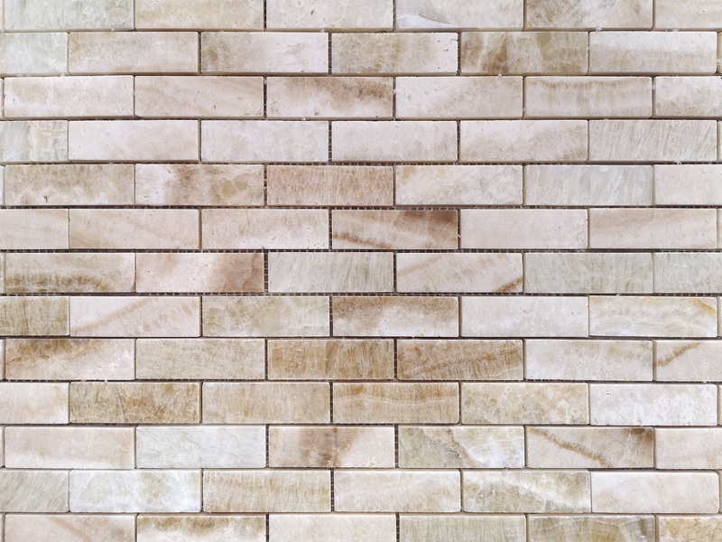 Мозаика из оникса Onice legno chiaro POL сетка 29,8х29,8см