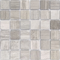 Мозаика из мрамора Travertino Silver MAT сетка 30,5x30,5см