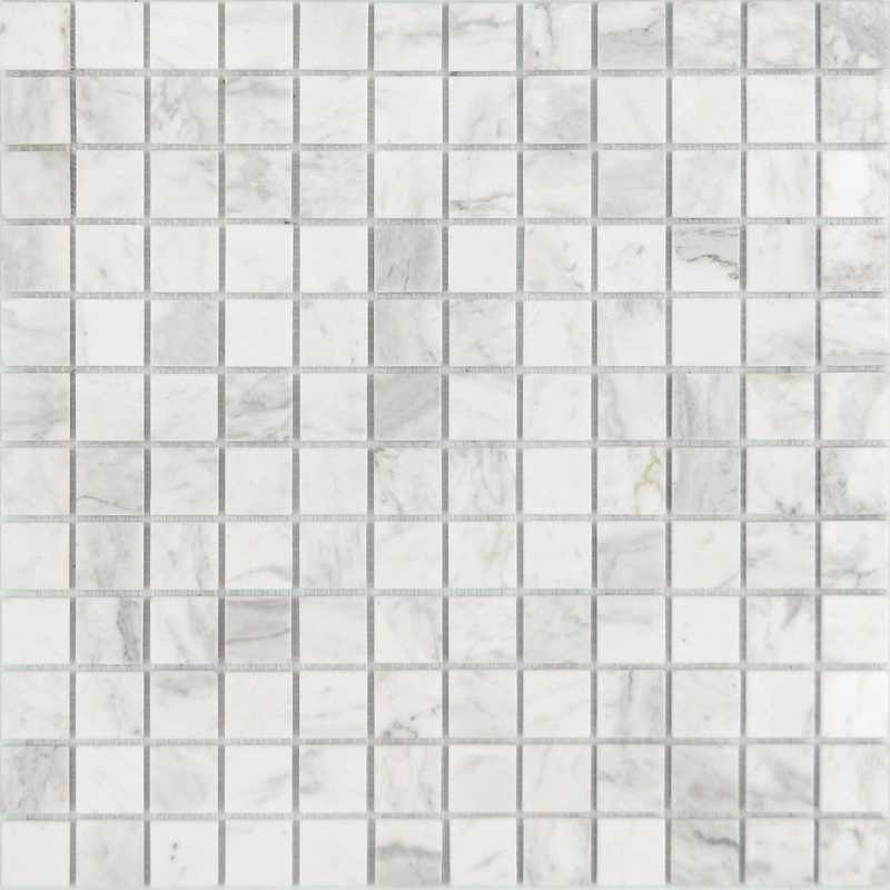 Мозаика из мрамора Dolomiti bianco POL сетка 29,8x29,8см