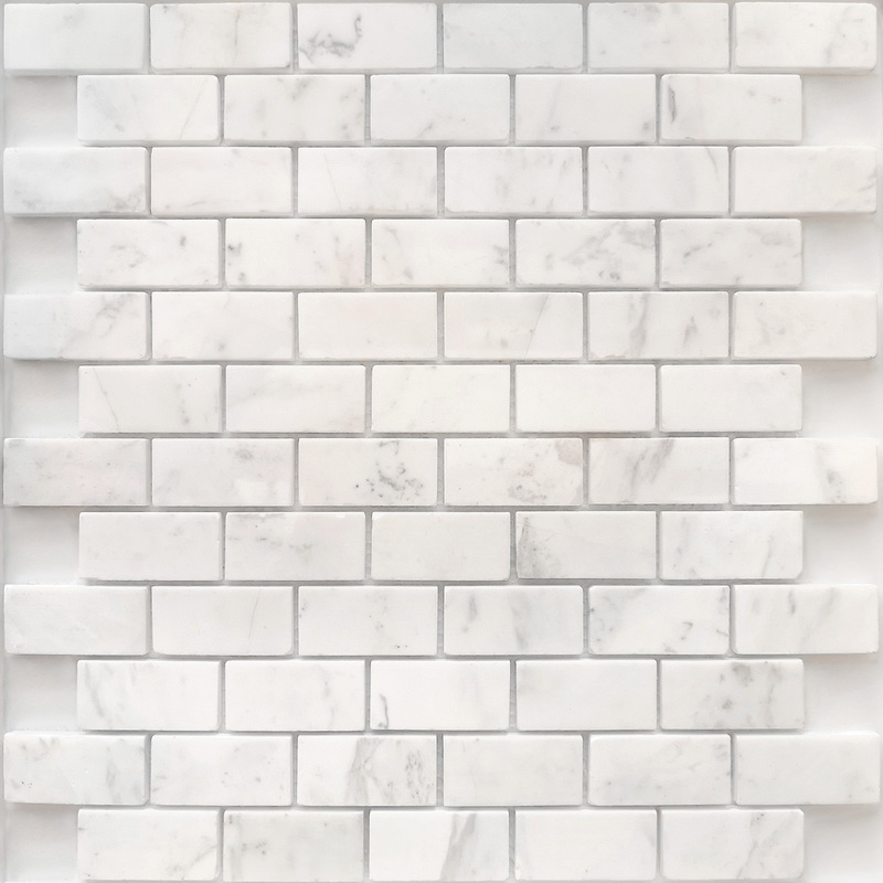 Мозаика из мрамора Dolomiti bianco POL 2348 сетка 29,8x29,8см