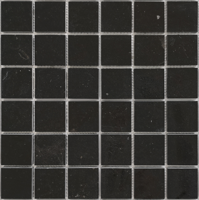 Мозаика из мрамора Nero Oriente POL сетка 30,5x30,5см
