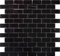 Мозаика из мрамора Nero oriente POL 2348 сетка 29,8x29,8см