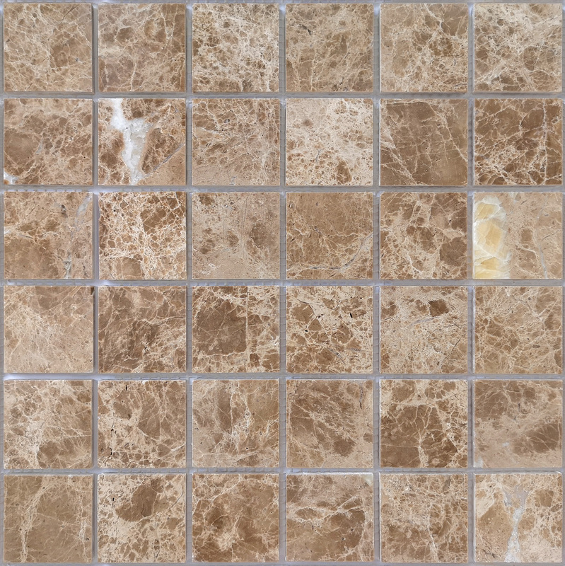 Мозаика из мрамора Emperador Light POL сетка 30,5x30,5см