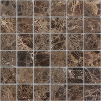 Мозаика из мрамора Emperador Dark POL сетка 30,5x30,5см