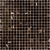 Мозаика из мрамора Nero oriente POL 15 сетка 30,5x30,5см