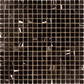 Мозаика из мрамора Nero oriente POL 15 сетка 30,5x30,5см