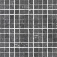 Мозаика из мрамора Nero Oriente MAT 23 сетка 29,8x29,8см