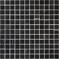 Мозаика из мрамора Nero Oriente POL 23 сетка 29,8x29,8см