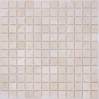 Мозаика из мрамора Crema Marfil POL 23 сетка 29,8x29,8см